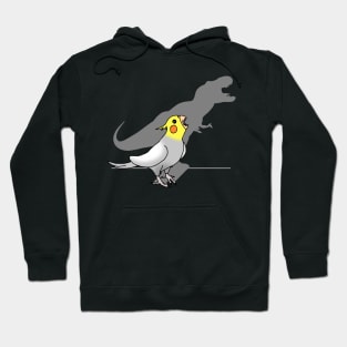 dinosaur shadow - cockatiel 2 Hoodie